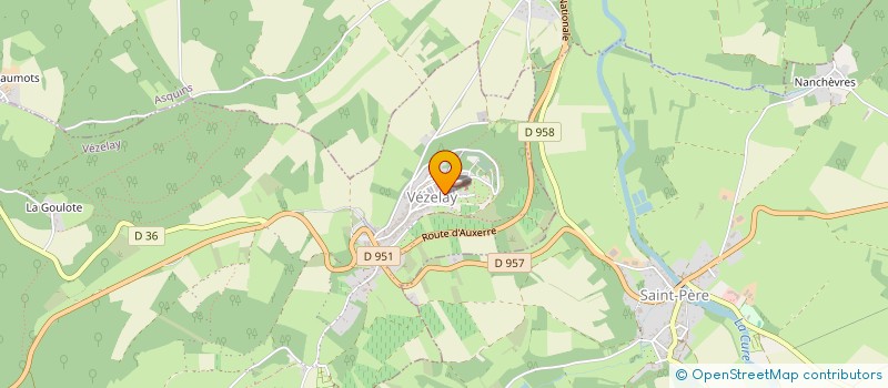 localisation de l'entreprise SHANTINILAYA - ART ET BIEN ETRE  VEZELAY