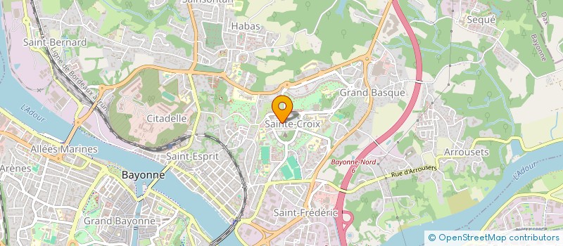 localisation de l'entreprise SHAZAM COIFFURE à BAYONNE