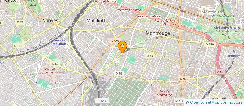 localisation de l'entreprise SHB IMMO  MONTROUGE