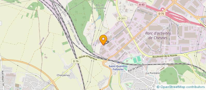 localisation de l'entreprise SHCB à SAINT-QUENTIN-FALLAVIER