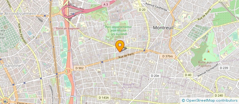 localisation de l'entreprise SHD DISTRIBUTION à MONTREUIL