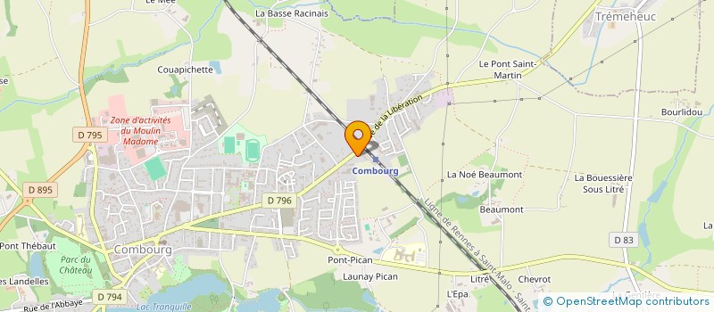 localisation de l'entreprise SHDT  COMBOURG
