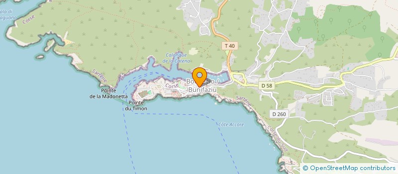 localisation de l'entreprise SHELAJO à BONIFACIO