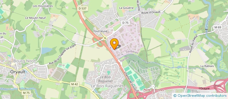 localisation de l'entreprise SHELBY HR  TREILLIERES