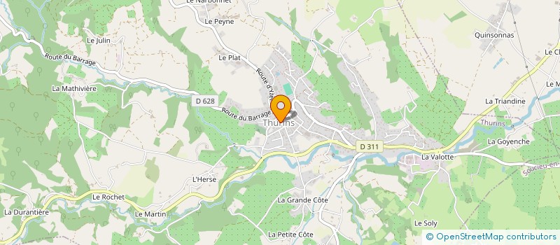 localisation de l'entreprise SHELBY LTD  THURINS