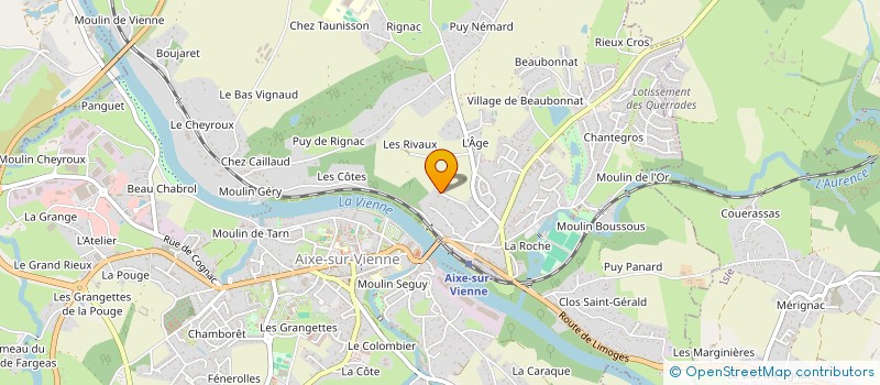 localisation de l'entreprise SHELTER 82 à AIXE-SUR-VIENNE