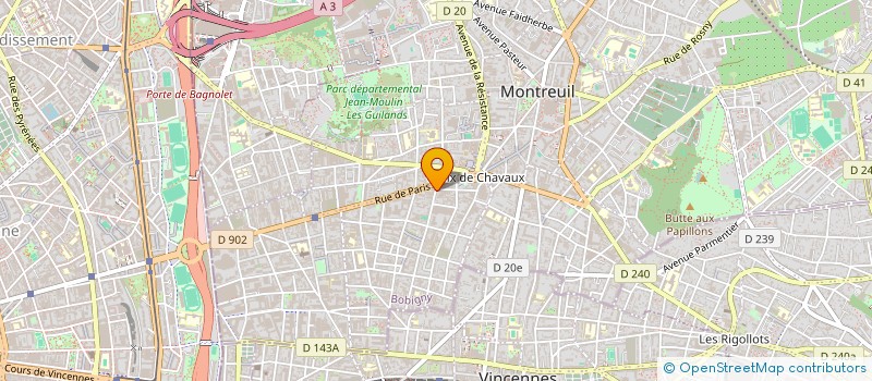 localisation de l'entreprise SHEMS COIFFURE à MONTREUIL