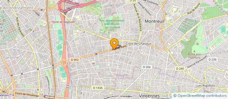 localisation de l'entreprise SHER'KHAN à MONTREUIL
