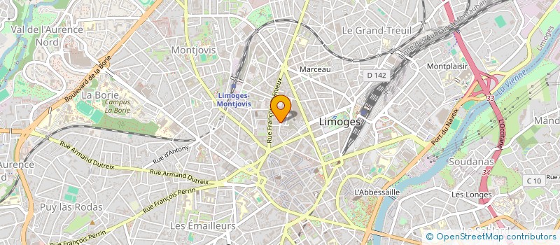 localisation de l'entreprise SHERPA à LIMOGES