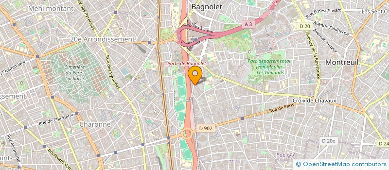 localisation de l'entreprise SHERYANE à BAGNOLET