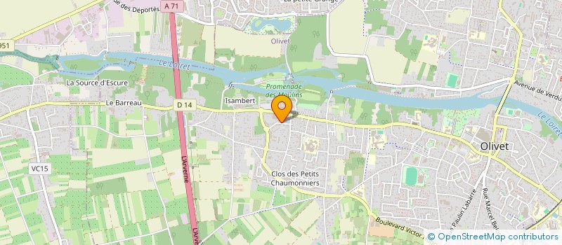 localisation de l'entreprise SHHB à OLIVET