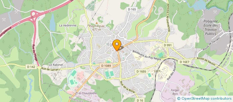 localisation de l'entreprise SHIEV à EGLETONS