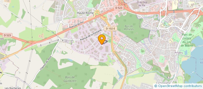 localisation de l'entreprise SHINE à BEAUCOUZE