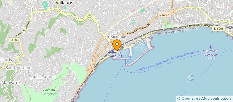 localisation de l'entreprise SHIPCHANDLER DU GOLFE à VALLAURIS