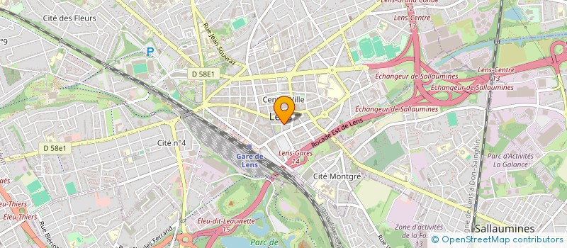 localisation de l'entreprise SHM  LENS