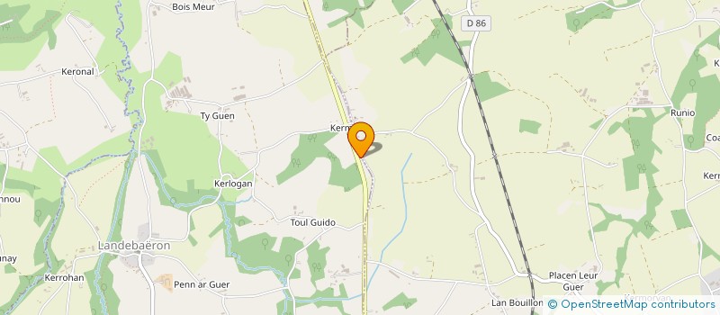 localisation de l'entreprise SHM  LANDEBAERON