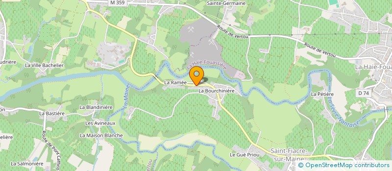 localisation de l'entreprise SHOEDOO PROD.  SAINT-FIACRE-SUR-MAINE