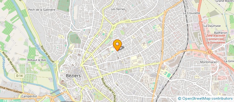 localisation de l'entreprise SHOK WS  BEZIERS