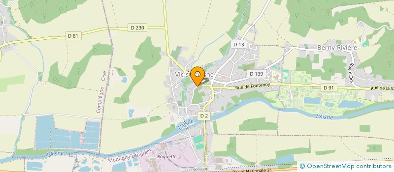 localisation de l'entreprise SHOKOA à VIC-SUR-AISNE
