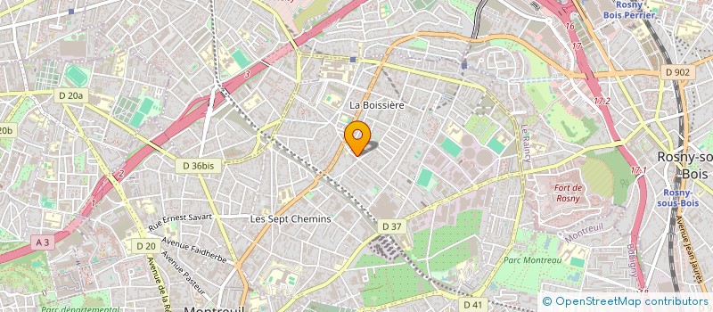 localisation de l'entreprise SHOP BUSINESS CENTER à MONTREUIL