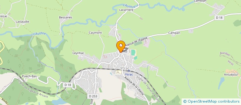 localisation de l'entreprise SHORINJI KEMPO CANTAL à YTRAC