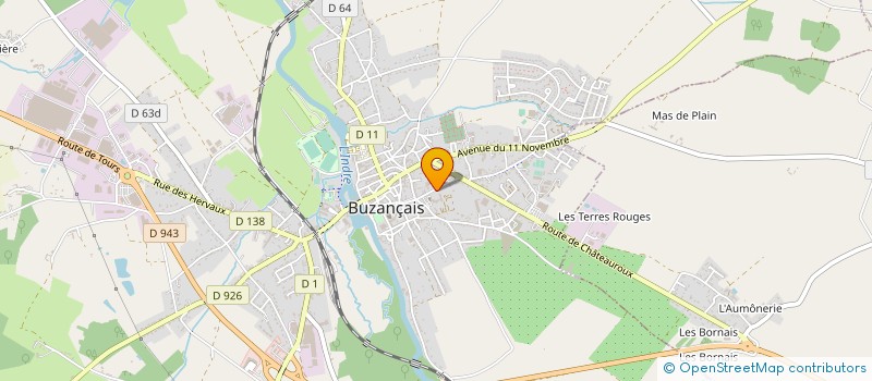 localisation de l'entreprise SHOTOKAN BUZANCAIS à BUZANCAIS