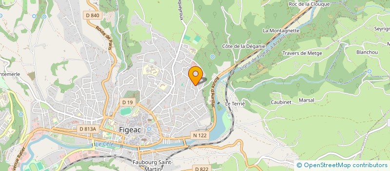 localisation de l'entreprise SHS 14  FIGEAC