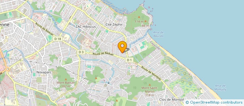 localisation de l'entreprise SHSV TOURIZ  CAYENNE