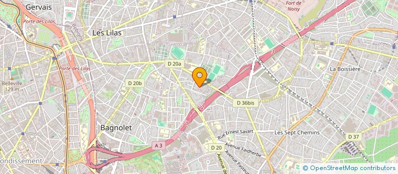 localisation de l'entreprise SHT  BAGNOLET