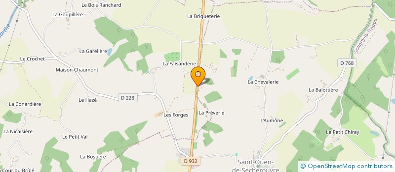 localisation de l'entreprise SHUKOKAI KARATE DO MORTAGNE AU PERCHE à SAINT-OUEN-DE-SECHEROUVRE