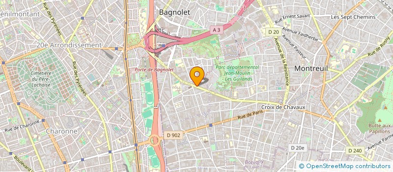 localisation de l'entreprise SHUN FA à BAGNOLET