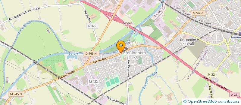 localisation de l'entreprise SHW  ERQUINGHEM-LYS
