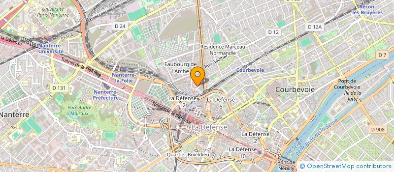 localisation de l'entreprise SHYMED à COURBEVOIE