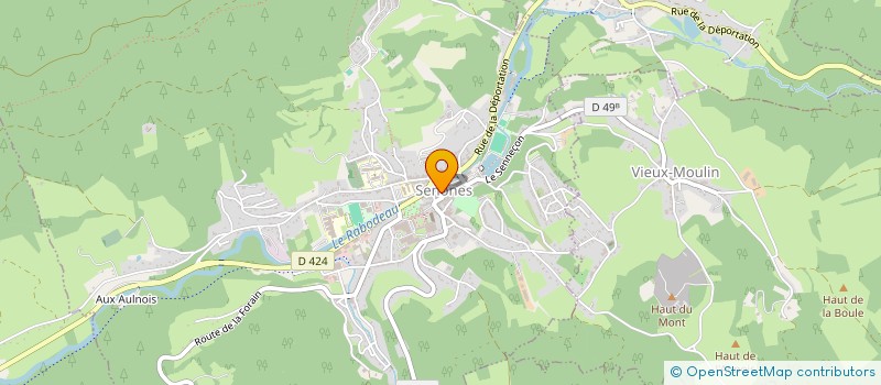 localisation de l'entreprise SI A VOCATION SCOLAIRE DU CANTON DE SENONES  SENONES