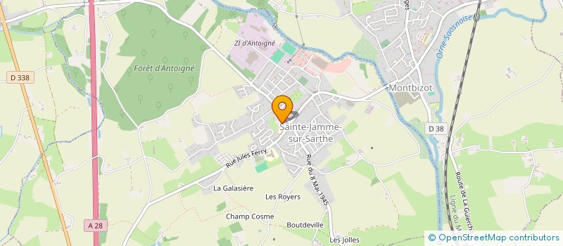 localisation de l'entreprise SI ADDUCTION EAU POTABLE STE JEAMME à SAINTE-JAMME-SUR-SARTHE