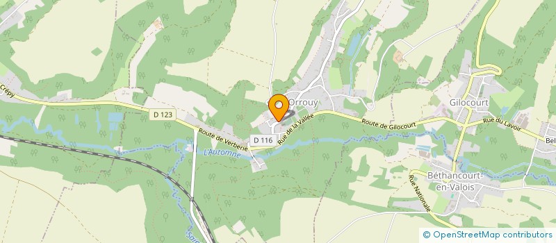 localisation de l'entreprise SI ASSAINISSEMENT VALLEE DE L AUTOMNE à ORROUY