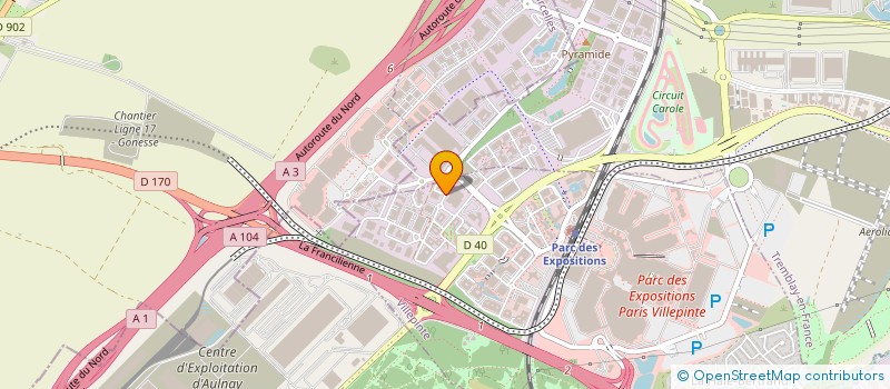 localisation de l'entreprise SI BAT à VILLEPINTE