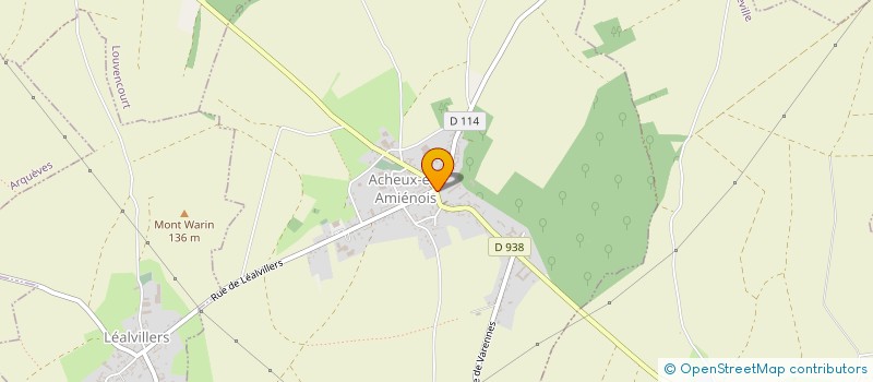 localisation de l'entreprise SI CANTON ACHEUX CASERNEMENT GENDARMERIE à ACHEUX-EN-AMIENOIS