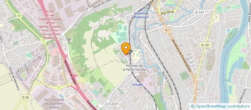 localisation de l'entreprise SI D'AMENAGEMENT, DE RIVIERES ET DU CYCLE DE L'EAU à CORBEIL-ESSONNES