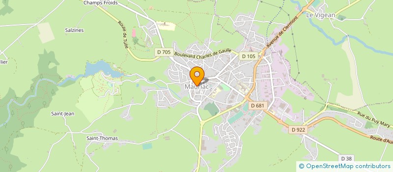 localisation de l'entreprise SI D'ASSAINISSEMENT DE L'AGGLOMERATION DE MAURIAC-LE VIGEAN à MAURIAC