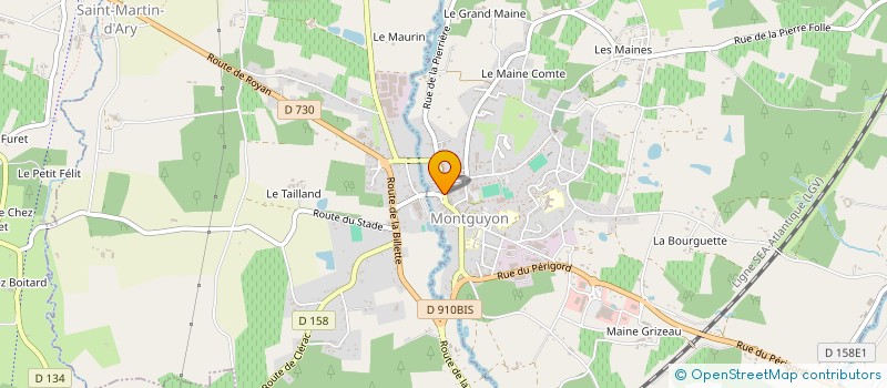 localisation de l'entreprise SI DE CYLINDRAGE ET DE NETTOIEMENT DU SUD SAINTONGE à MONTGUYON