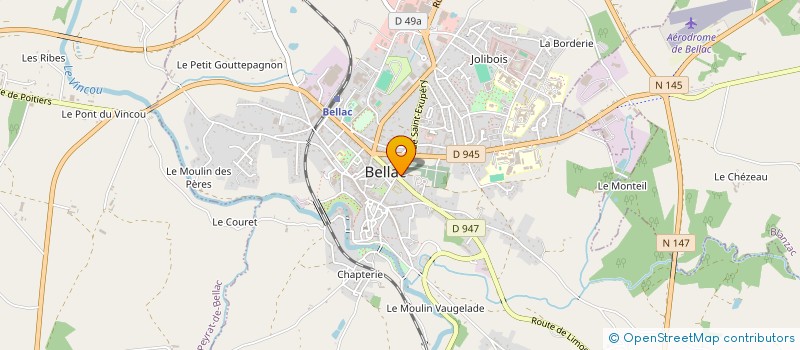 localisation de l'entreprise SI DE DISTRIBUTION D'EAU POTABLE LA GARTEMPE  BELLAC