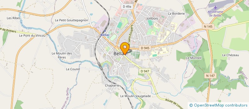 localisation de l'entreprise SI DE GESTION DE LA VOIRIE DES CANTONS DE BELLAC ET DE MEZIERES-SUR-ISSOIRE (SYGESBEM) à BELLAC