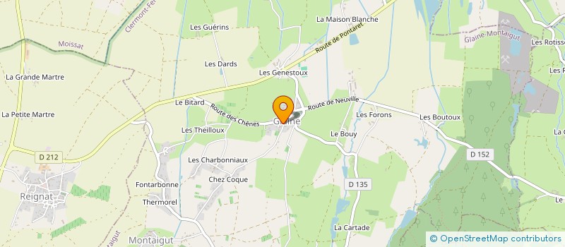 localisation de l'entreprise SI DE GESTION DES ECOLES PUBLIQUES  GLAINE-MONTAIGUT