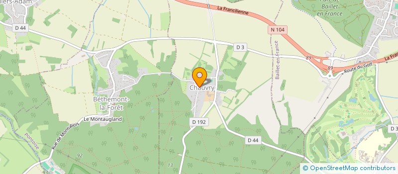 localisation de l'entreprise SI DE REGROUPEMENT SCOLAIRE DE BETHEMONT LA FORET ET CHAUVRY  CHAUVRY