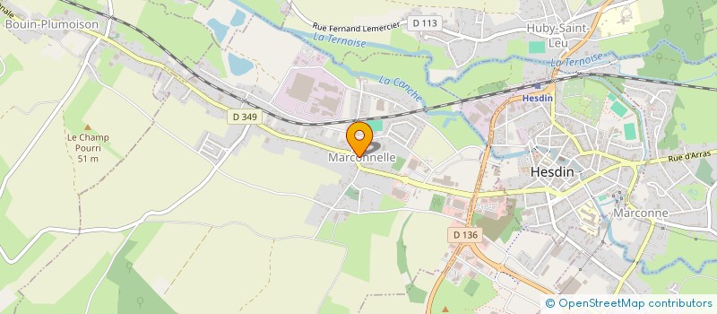 localisation de l'entreprise SI DES EAUX DE LA REGION D'HESDIN à MARCONNELLE