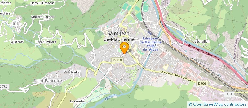 localisation de l'entreprise SI DES VALLES DE L'ARVAN ET DES VILLARDS  SAINT-JEAN-DE-MAURIENNE