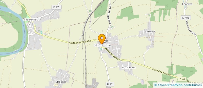 localisation de l'entreprise SI INCENDIE SECOURS CHAZEY AIN STE JULIE à CHAZEY-SUR-AIN