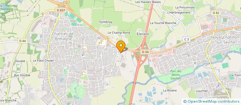 localisation de l'entreprise SI PISCINE DE LA CONTERIE à CHARTRES-DE-BRETAGNE