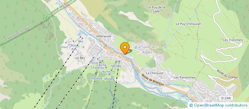 localisation de l'entreprise SI POUR LA GESTION DE L'ECLAIRAGE ET DES DOMAINES D'HIVER ET D'ETE DE SERRE-CHEVALIER à LA SALLE-LES-ALPES